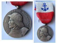 France Merchant Navy Medal 3rd Type in Silver by Paris Mint Named to J. Kerebel 1963
