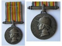 France WW2 Firemen Silver Honor and Meritorious Service Medal 3rd type 1935 by Bazor and the Paris Mint