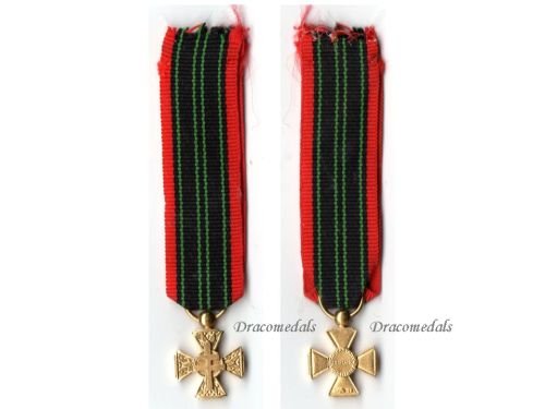 France WW2 Resistance Volunteer Cross 1939 1945 by the Paris Mint MINI