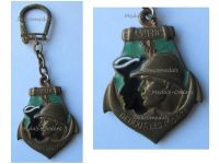 France Badge of the 3rd RIC Colonial Infantry Regiment on Key Chain Fob 1950s