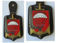 France Badge 3rd RPIMA Marine Infantry Parachute Regiment by Drago on Leather Fob
