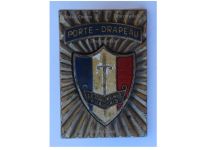 France WW1 WW2 Souvenir Francaise Flag Bearer Badge by Augis