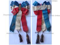 France WW1 Patriotic Ribbon Badge in the French National Colors