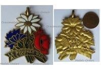 France WW2 Flower Bouquet of Allies Patriotic Pendant for the Liberation of Paris in the French National Colors (and also of USA & Great Britain) by Riquet