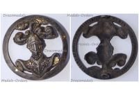 France WW2 Spahis Light Cavalry Tank Regiment Cap Badge by Aubert Paris
