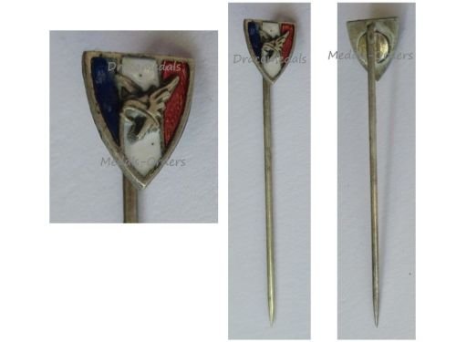 France WW2 Stickpin Badge Gaule Helmet, French Legion of Volunteers of the National Revolution 1940 1944 Vichy Government