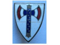 France WW2 Order of the Gallic Francisque Badge Vichy Government Marked "Offret par le Marechal" by Arthus Bertrand