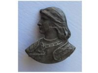 France WW1 Patriotic Badge Joan of Arc Bust