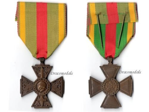 France WW1 Volunteer Combatants Cross 1914 1918 Small Head Type by the Paris Mint