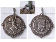 France WW1 Silver Victory Medal of the French 120th Military Hospital 1914 1916 Numbered by Gardet
