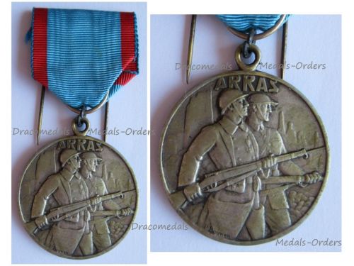 France WW1 Arras Battle Veterans Commemorative Medal 1914 1918 1st Type