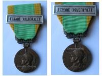 France WW1 Medal for the Volunteers of the Great War with Clasp Engage Volontaire for Voluntary Enlistment Unifacial Type by Arthus Bertrand