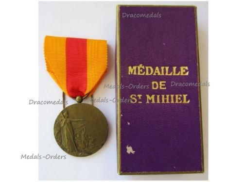 France WW1 Saint St Mihiel Commemorative Medal by Fraisse & the Paris Mint Boxed