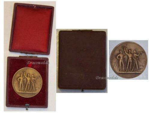 France WW1 Bronze Medal for Military Preparation and Readiness by Bertrand Boxed