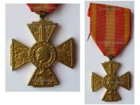 France WW2 Volunteer Combatants Cross 1939 1945 Small Head Type Gilt by the Paris Mint