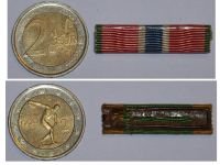 France WW1 Ribbon Bar for the Commemorative Medal for the Civil Prisoners of War, Deportees and Hostages