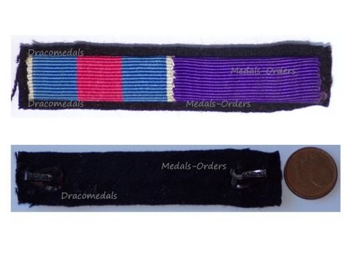 France WW2 Ribbon Bar of 2 Medals (Order of Military Merit, Knight's Cross & Order of the Academic Palms, Knight)