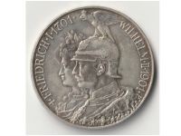 Germany Prussia 5 Mark 1901 Silver Coin 200th Anniversary German Empire Kaiser Wilhelm II, Kaiserin Augusta  Victoria, Berlin Mint