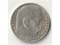 Germany 2 Reichsmark Coin 1939 J Paul Von Hindenburg