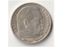 Germany 5 Reichsmark Coin 1936 A Paul Von Hindenburg