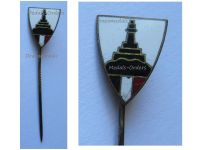 Germany WW1 Prussia Enameled Stickpin Badge of the Lighthouse Kyffhauser Land Forces Veteran Association Marked Ges. Gesch