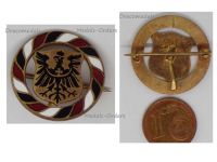 Germany WW1 Cap Badge Prussian Eagle & German Imperial Colors