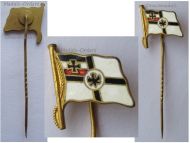 Germany WW1 Cap Badge German Imperial Navy Flag Stickpin
