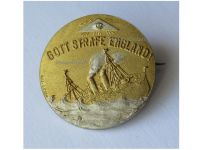 Germany WW1 Cap Badge Sinking of HMS Aboukir, Hogue, Cressy by U-9 Submarine, Got Straffe England, Gott Mit Uns, Iron Cross Marked Ges. Gesch.