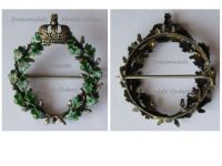Germany WW1 Patriotic Brooch with the Prussian Royal Crown & Oak Leaf Wreath in Silver 800