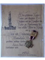 Germany WW1 Flanders Cross with 4 Clasps Somme, Ypern, Yser, Flandernschlacht & Diploma