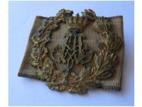 Germany WW1 Bavaria Prince Alfons Service Commemorative Gold Badge on Shooting Performance Ribbon Marked DRGM 