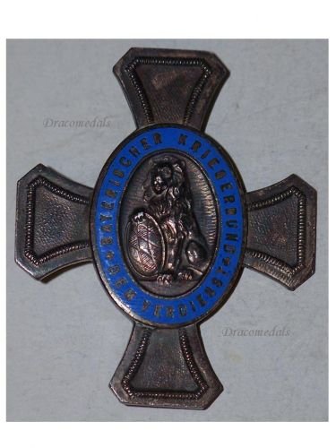 Germany WW1 Bavaria Veteran Association Badge Bavarian Land Forces 2nd Type by Deschler 