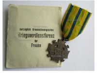 Germany WW1 Brunswick Cross of War Merit for Women and Young Women 1914 with Envelope by Jurgens