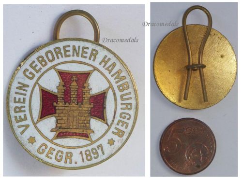 Germany WW1 Badge of the Hamburg Born Association 1897