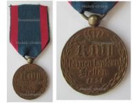 Germany Hesse Kassel 1814 1815 Napoleonic Wars & Waterloo Medal for Combatants