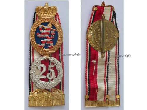 Germany WW1 Hesse Badge of the Land Forces Veteran Assosiation for 25 Years Membership by L. Schmidt 