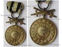 Germany WW1 Hohenzollern Gold Merit Medal with Swords 3rd Type 1842