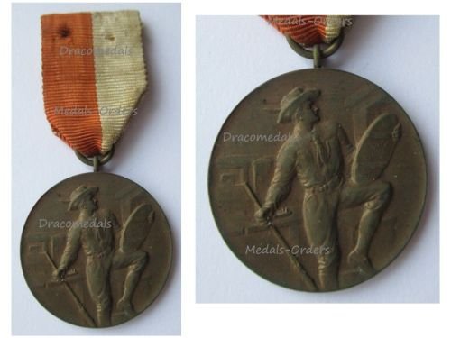 Germany Lubeck Veteran Association Bronze Medal for Shooting Contest Named Dated 1932