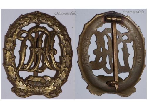 Germany WW1 Sports Badge DRA 1918 1934 Bronze Class by Wernstein Jena