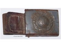 Germany WW1 German Prussian Army Belt Buckle Gott Mit Uns for NCOs and Enlisted Men Dated 1915