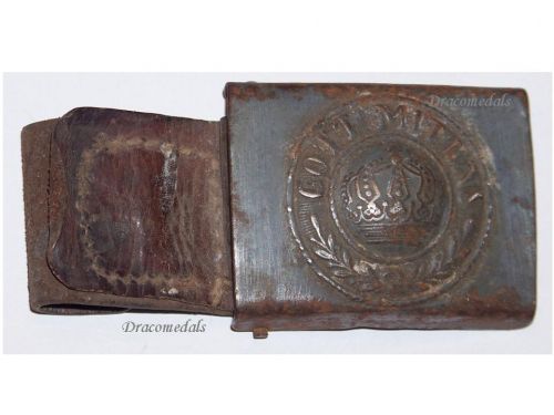 Germany WW1 German Prussian Army Belt Buckle Gott Mit Uns for NCOs and Enlisted Men Dated 1915