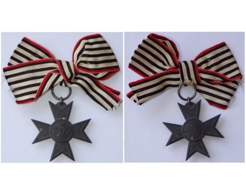 Germany WW1 Prussia Merit Cross for War Effort Aid (Auxiliary Service) on Bow for Female Recipients