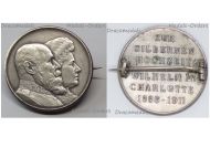 Germany Wurttemberg Silver Jubilee Badge for the 25th Wedding Anniversary of King Wilhelm II & Queen Charlotte 1886 1911