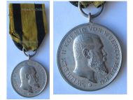 Germany WW1 Wurttemberg Silver Medal for Bravery, Loyalty and Military Merit 1892 1918 by Schwenzer