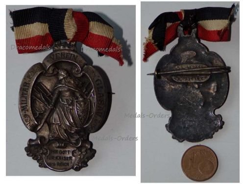 Germany WW1 Prussia Badge Veteran Association of Glasau in Schleswig Holstein Mit Gott fur Kaiser und Reich by Lindner