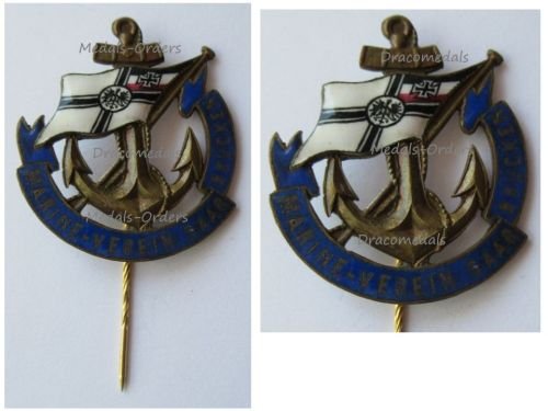 Germany WW1 Imperial Navy Veterans Association of Saarbrucken Stickpin Badge