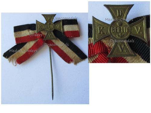 Germany WW1 Prussia Badge DVKK Cross Stickpin Prussian Army Veteran Association Area of Berlin MINI