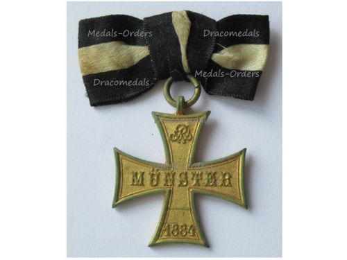 Germany WW1 Prussia Membership Cross of the Veteran Association of Munster 1884