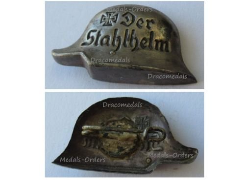 Germany WW1 Membership Badge of Der Stahlhelm (The Steel Helmet) Veteran Combatant League 1918 1935