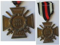 Germany WW1 Hindenburg Cross with Swords for Combatants Maker RV 45 Pforzheim
